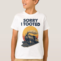 Train Sorry I Tooted Funny Locomotive Railroad