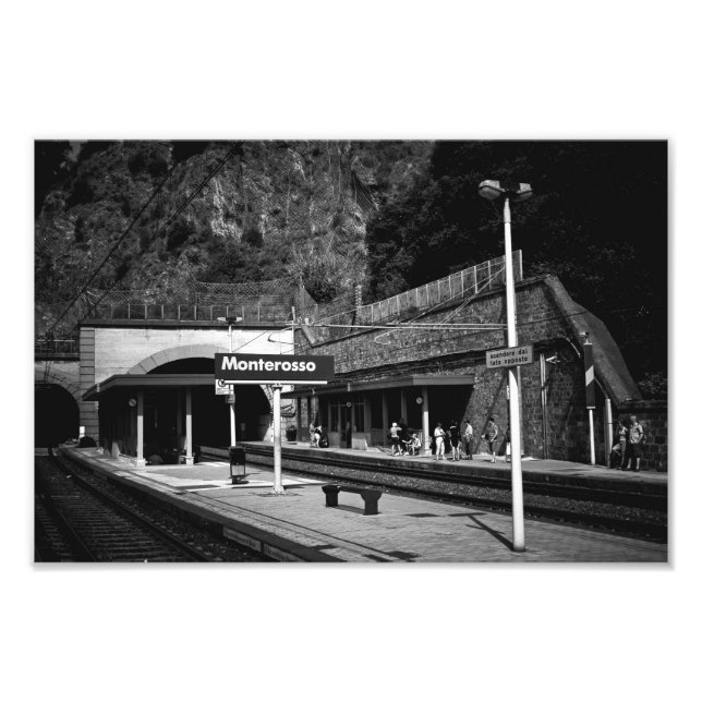Train Station at Monterosso, Itlay Photo Print (Front)