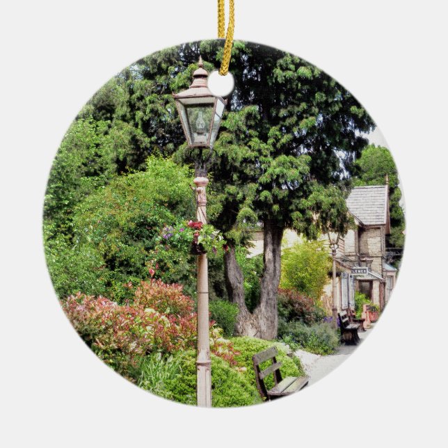 TRAIN STATION CERAMIC ORNAMENT (Front)