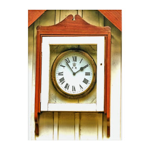 TRAIN STATION CLOCK ACRYLIC PRINT
