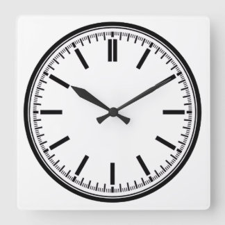 Train station clock black white classic round wall