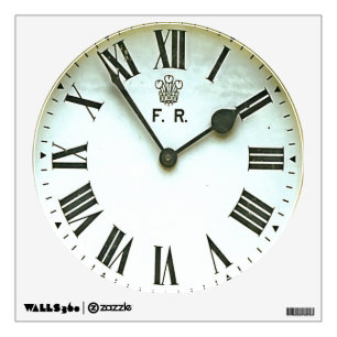 TRAIN STATION CLOCK WALL DECAL