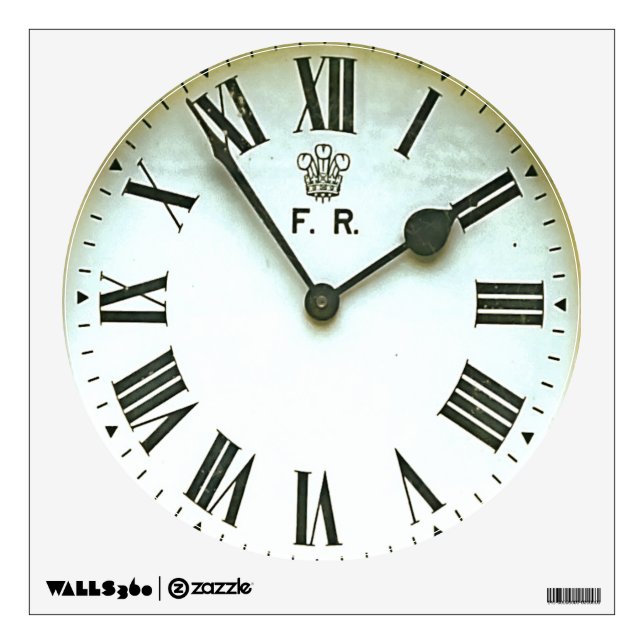 TRAIN STATION CLOCK WALL DECAL (Front)