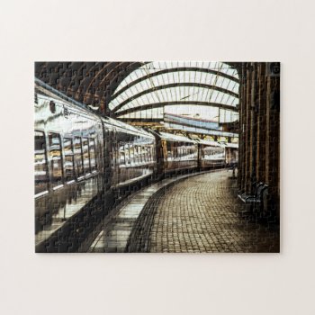 Train Station Jigsaw Puzzle by TheWorldOutside at Zazzle