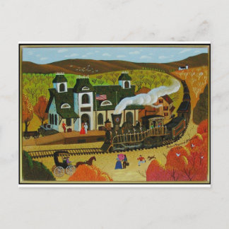 Train Station Postcard