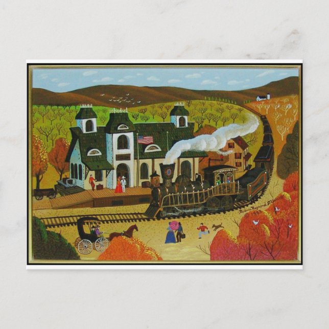 Train Station Postcard (Front)