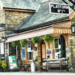 TRAIN STATION SILVER PLATED NECKLACE<br><div class="desc">The pretty and quaint Hampton Loade train station of the Severn Valley railway. England UK.</div>