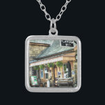 TRAIN STATION SILVER PLATED NECKLACE<br><div class="desc">The pretty and quaint Hampton Loade train station of the Severn Valley railway. England UK.</div>