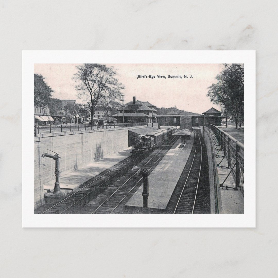 Train Station, Summit, NJ Vintage Postcard Zazzle