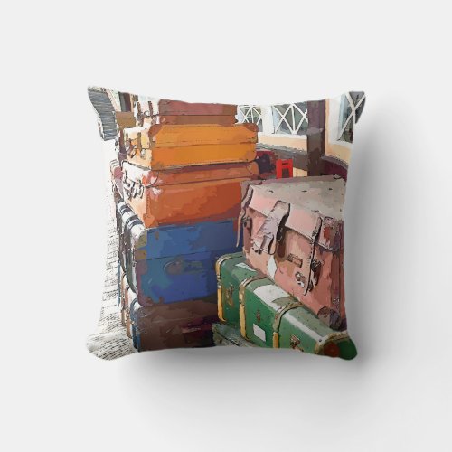 TRAIN STATION THROW PILLOW