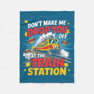 Train Station Yellowstone Take Them Train Conducto Fleece Blanket