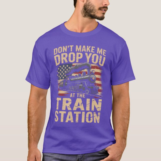 Train Station Yellowstoneakehemrain Conductor Cost T-Shirt (Front)