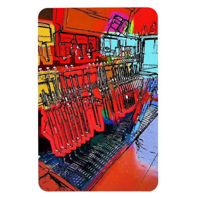 TRAIN STATIONS MAGNET (Vertical)
