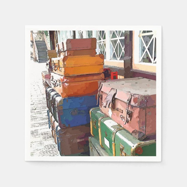 TRAIN STATIONS PAPER NAPKINS (Front)