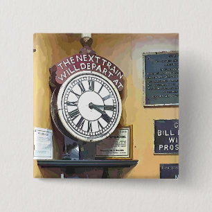 TRAIN STATIONS PINBACK BUTTON