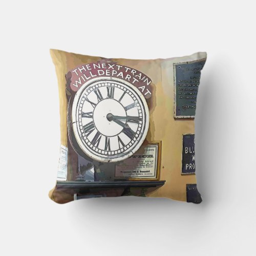 TRAIN STATIONS THROW PILLOW
