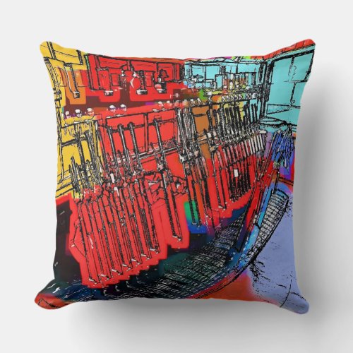 TRAIN STATIONS THROW PILLOW