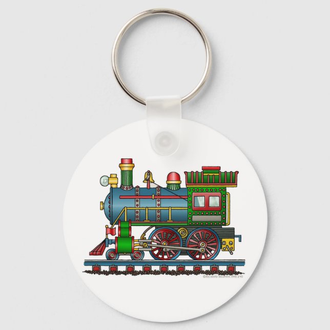 Train Steam Engine Choo Choo Key Chains (Front)