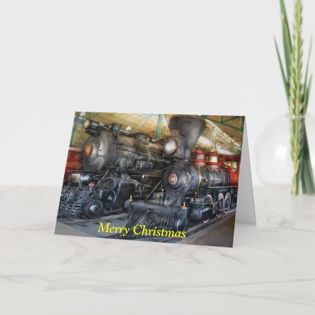 Train - Steam Locomotives Holiday Card (Front)