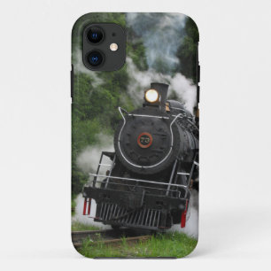train steam rail railway station engine rails art iPhone 11 case