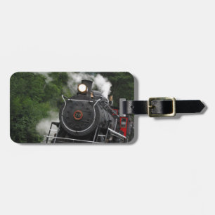 train steam rail railway station engine rails art luggage tag