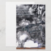 Train Steam Railroad Steampunk Engine Destiny (Front/Back)
