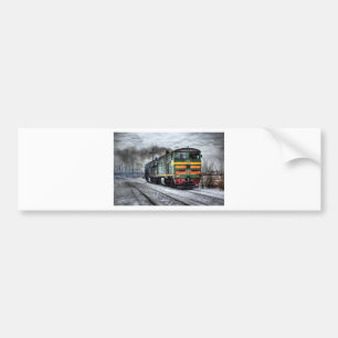 Train Steam Railroad Steampunk Engine Destiny Bumper Sticker