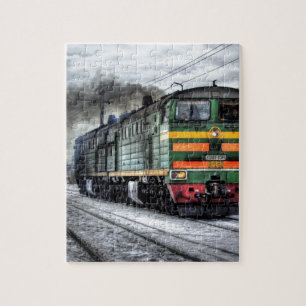 Train Steam Railroad Steampunk Engine Destiny Jigsaw Puzzle