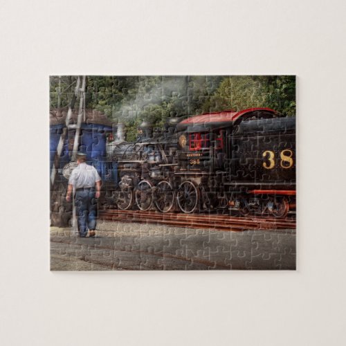 Train _ Steam _ The conductors job Jigsaw Puzzle