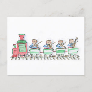 Train String Quartet Postcard