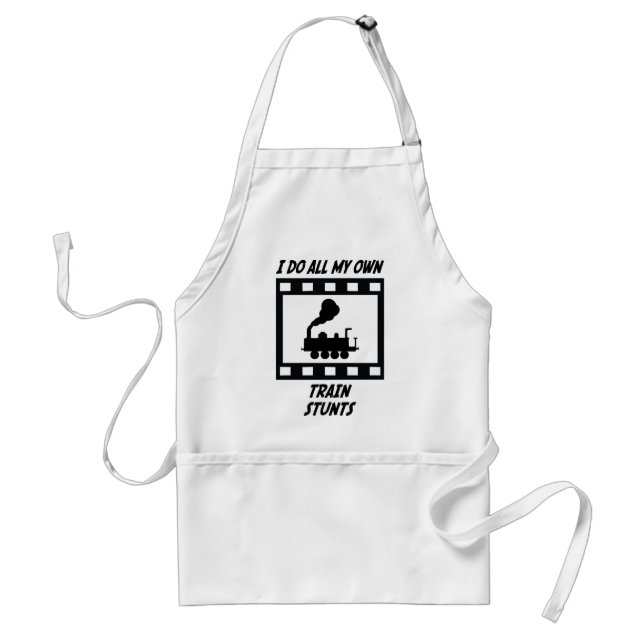 Train Stunts Adult Apron (Front)