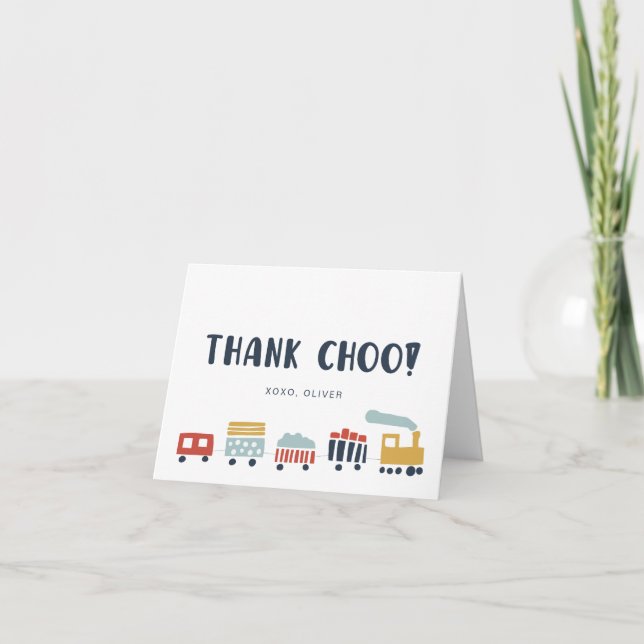 Train Thank You Card • Child Train Thank You Card (Front)
