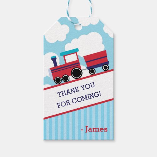 Train Thank You Tags Birthday Party Favor