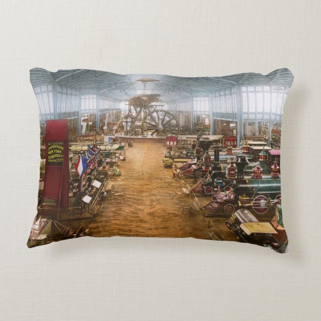 Train - That new train smell 1876 Accent Pillow (Back)
