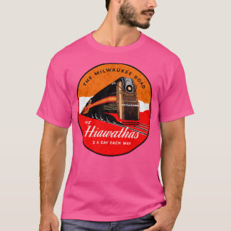 Train The Milwaukee Road The Hiawathas Vintage Sty T-Shirt