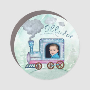 Train Theme Boy Birthday Party photo Car Magnet