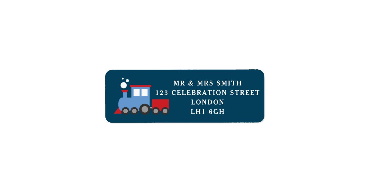 Train themed return address label | Zazzle.com