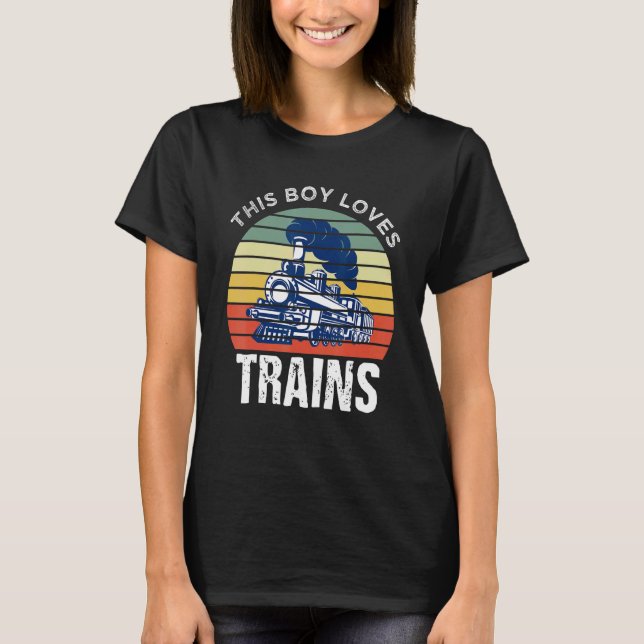 Train  This Boy Loves Trains T-Shirt (Front)
