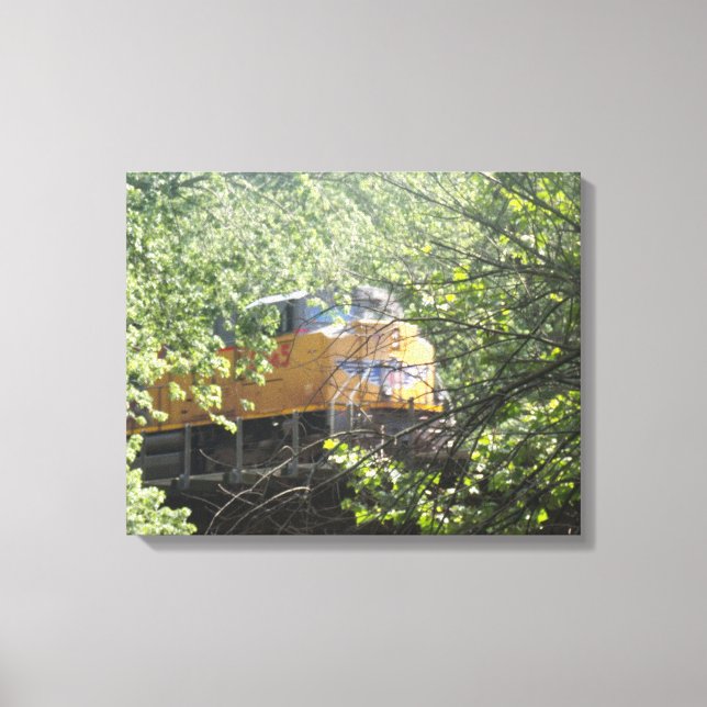Train through the woods canvas print (Front)