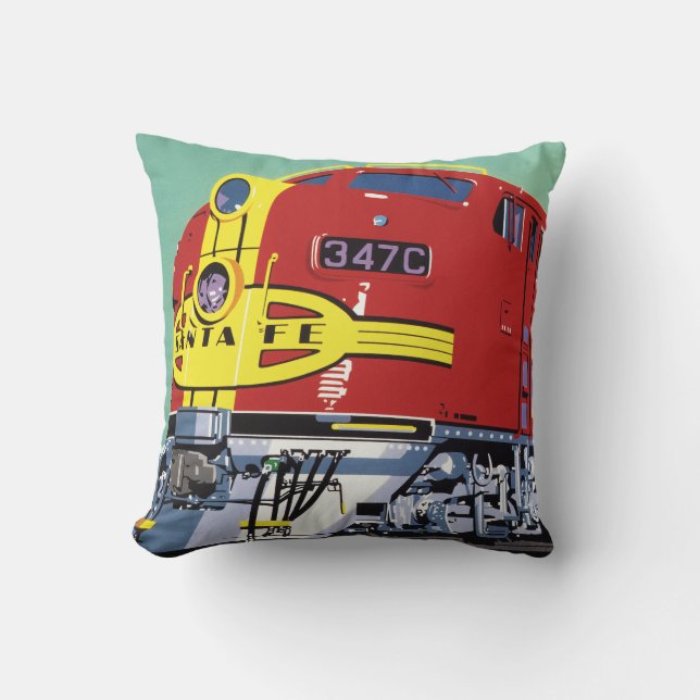 Train Throw Pillow (Front)