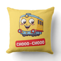 Train Throw Pillow 