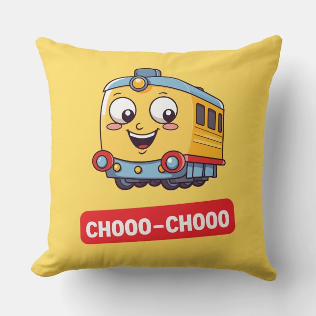 Train Throw Pillow  (Front)
