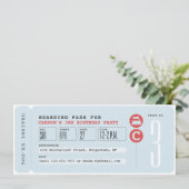 Train ticket birthday party invitation (Standing Front)