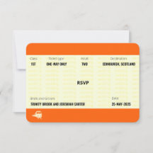 Train Ticket Inspired | Wedding RSVP