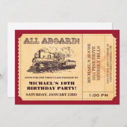 Train Ticket Invitations | Zazzle