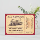 Train Ticket Invitations (Standing Front)