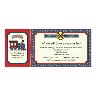 train ticket invitations
