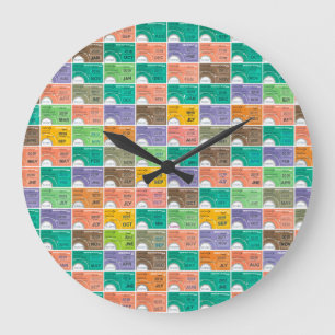 Train ticket montage large clock