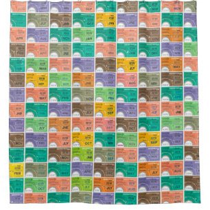 Train Ticket Montage Shower Curtain