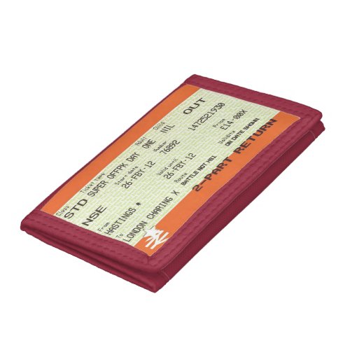 Train ticket trifold wallet